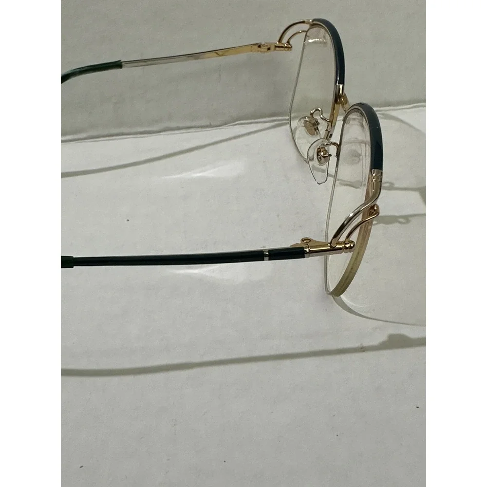 Tura Mod 433 Gold Oval Half-Rimmed 53‎ 17 Metal glasses Frames Japan vintage